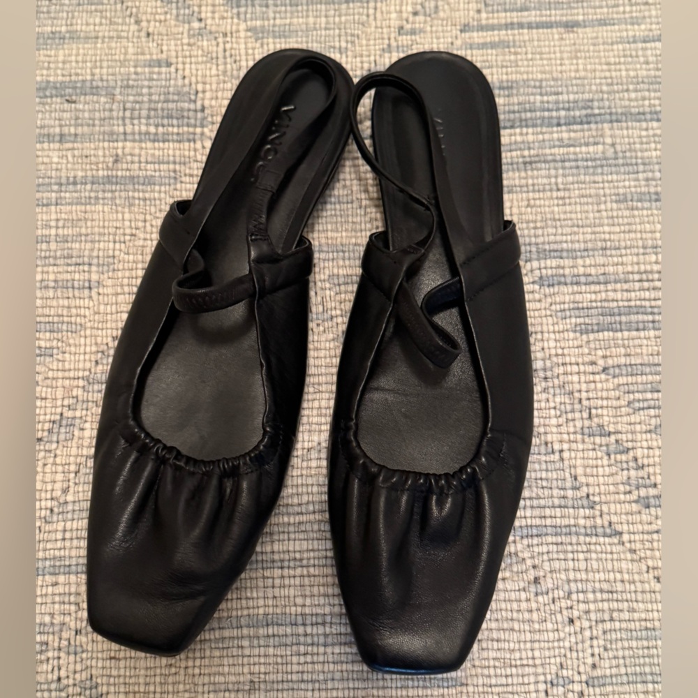 Vince Black Leather Flats - Picture 8 of 9